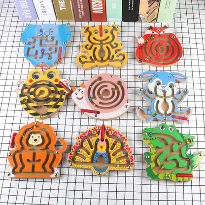 "מבוך מגנטי מעץ בסגנון מונטסורי